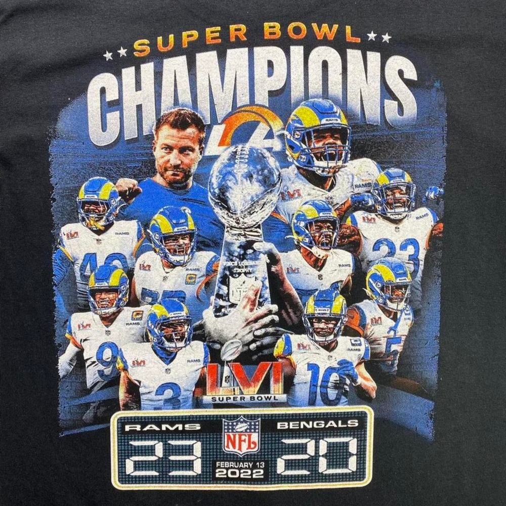 2022 LA Rams x Super Bowl Champions football shirt MEDIUM